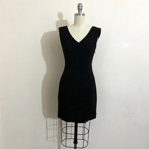 THEORY Sleeveless V neck Little Black Dress
